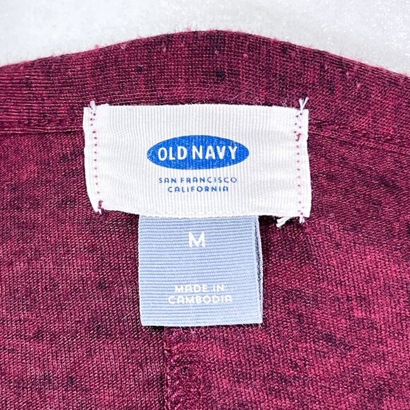 Old Navy Open Front Cardigan | Red | Maroon | Lightweight | Medium | Women's - Picture 6 of 8